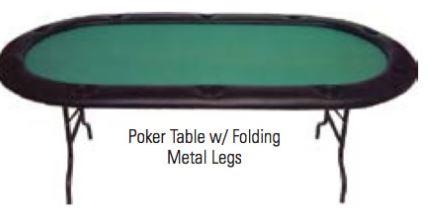 7 Foot Poker Table with Folding Legs main image